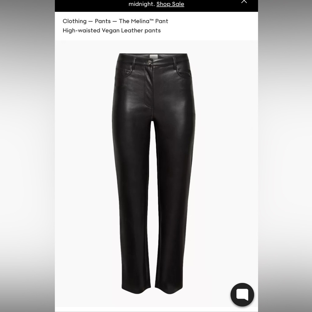 Aritzia Wilfred Melina Pant - Black